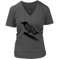 Nevermore T-Shirt - Halloween Black Bird T Shirt - Womens Plus Size up to 4X