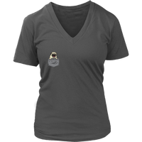 Pug Pocket T-Shirt - Dog Tee Shirt - Pug Puppy Tshirt - Womens Plus Size Up To 4X