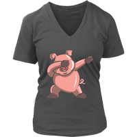 Dabbing Pig T-Shirt - Funny Piggy Dab T Shirt - Womens Plus Size up to 4X