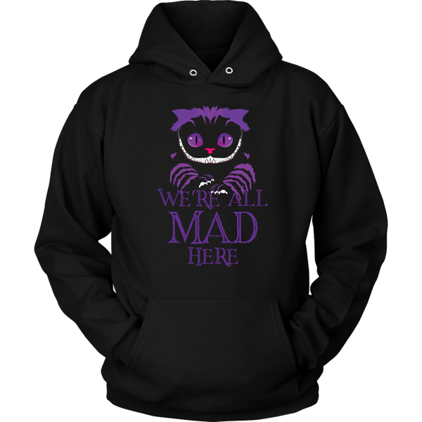 Evil Cheshire Cat Hoodie - Mad Sweatshirt - Scary Long Sleeve - Plus Size Up To 5X