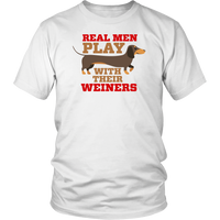 Play With Weiners Men's T-Shirt - Funny Doggy - Love Dogs Tee