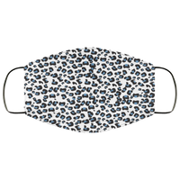 Black And White Leopard Face Mask Anti-Bacterial 3 Layer Stretchy Animal Spots Protective Fabric Face Masks