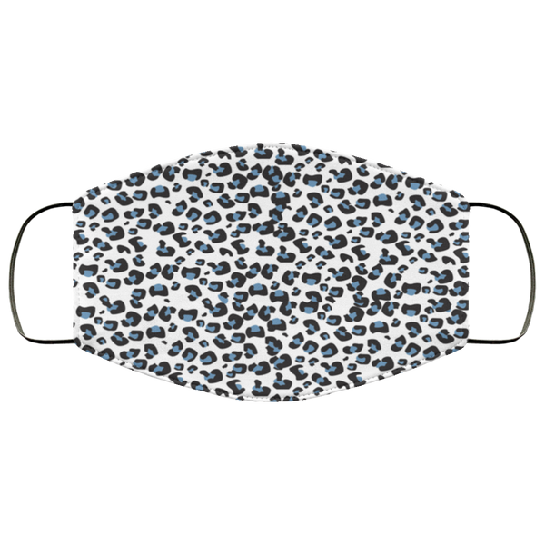 Black And White Leopard Face Mask Anti-Bacterial 3 Layer Stretchy Animal Spots Protective Fabric Face Masks