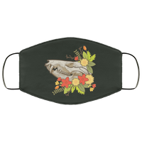 Floral Opossum Face Mask Copper Infused Anti-Bacterial 3 Layer Stretchy Animal Skull Possum Fabric Face Masks