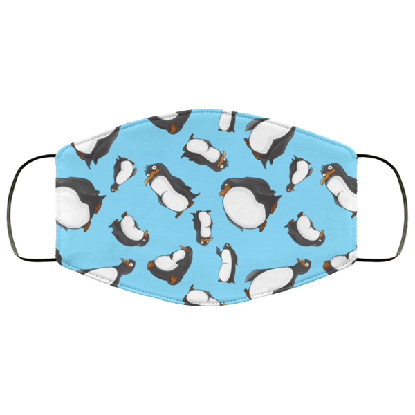 Cute Penguins Face Mask Anti-Bacterial 3 Layer Stretchy Animal Print Love Penguin Fabric Fashion Face Masks