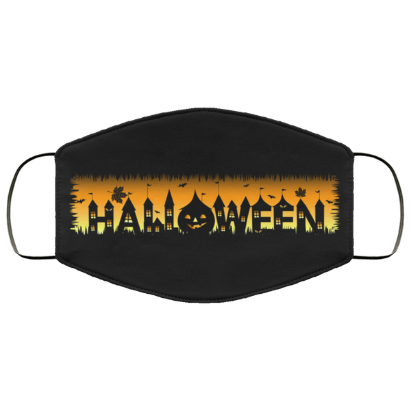 Halloween Face Mask Soft & Stretchy Anti Microbial Ultra Breathable Jackolantern Hallow Pumpkin Jack O Lantern Fabric Face Masks