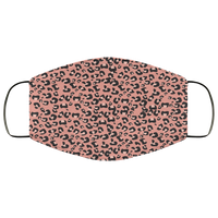 Rose Gold Leopard Print Face Mask Anti-Bacterial 3 Layer Stretchy Animal Spots Protective Fabric Face Masks