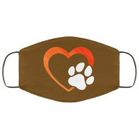 Heart Dog Cat Paw Face Mask Copper Infused Anti-Bacterial 3 Layer Super Soft and Stretchy Animal Print Cute Kitty Dogs Fabric Face Masks