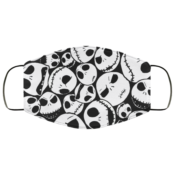 Nightmare Before Christmas Face Mask Anti-Bacterial 3 Layer Stretchy Jack Skellington Pattern Fabric Face Masks