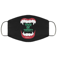 Trick Or Treat Vampire Fangs Face Mask Anti-Bacterial Micro Knit Polyester Stretchy Scary Halloween Dracula Fabric Face Masks