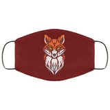 Tribal Fox Face Mask Anti-Bacterial Micro Knit Polyester Stretchy Cool Wild Animal Print Fabric Face Masks