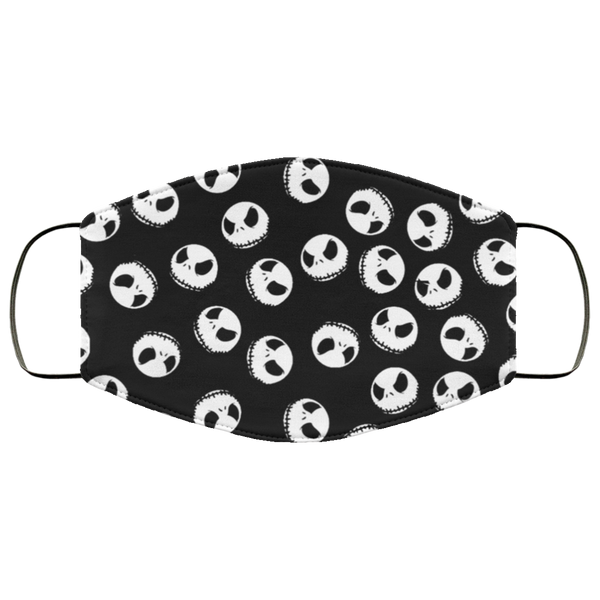 Jack Skellington Face Mask Anti-Bacterial 3 Layer Stretchy Nightmare Before Christmas Pattern Fabric Face Masks