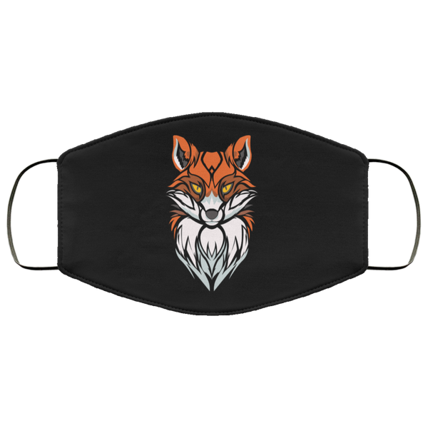 Tribal Fox Face Mask Anti-Bacterial Micro Knit Polyester Stretchy Cool Wild Animal Print Fabric Face Masks