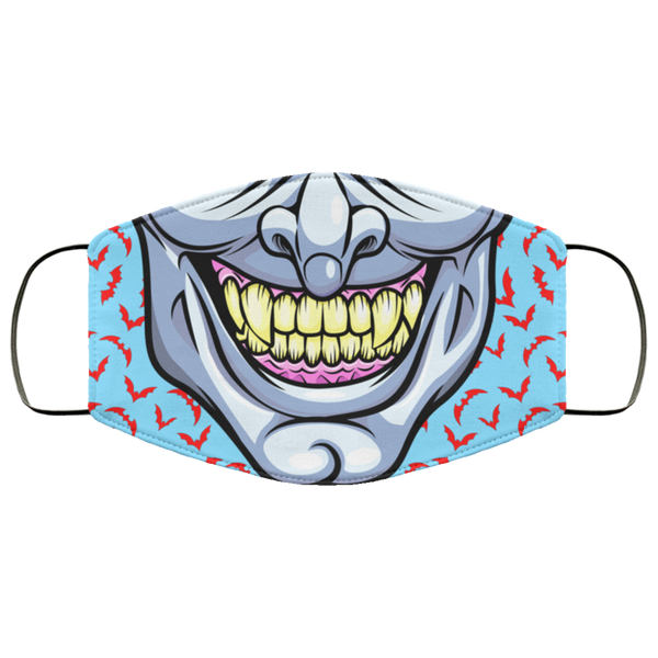 Halloween Demon Face Mask Soft & Stretchy Anti Microbial Ultra Breathable Cosplay Japanese Costume Oni Fabric Face Masks