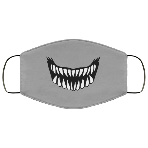 Monster Teeth Halloween Face Mask Anti-Bacterial 3 Layer Stretchy Creepy Halloween Fabric Face Masks