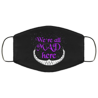 We're All Mad Here Cheshire Cat Face Mask Anti-Bacterial 3 Layer Super Soft and Stretchy Alice In Wonderland Fabric Face Masks