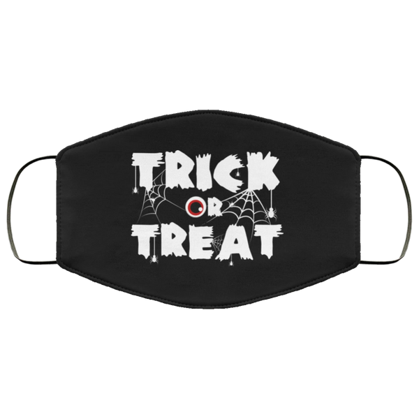 Trick Or Treat Halloween Face Mask Anti-Bacterial Micro Knit Polyester Stretchy Eyeball Spider Fabric Face Masks