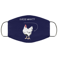 Guess What Chicken Butt Face Mask Copper Infused AntiBacterial 3 Layer Stretchy Funny Meme Animal Pun Fabric Face Masks