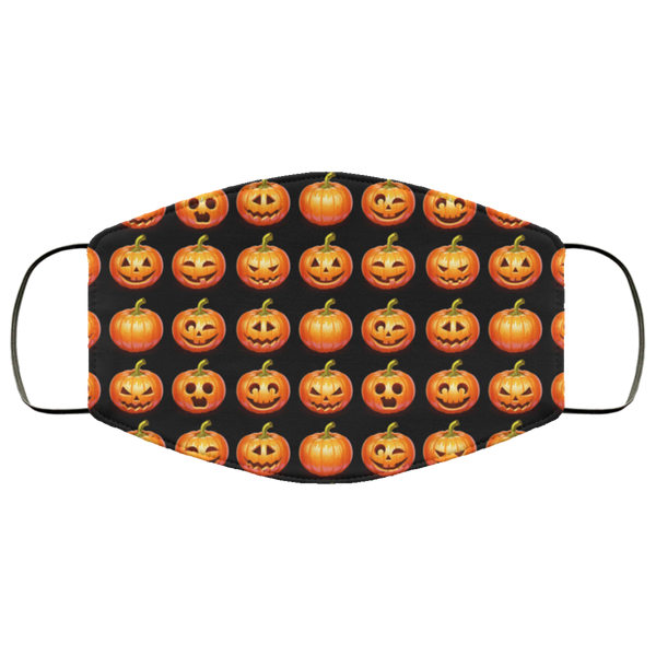 Jack O Lantern Face Mask Halloween Face Masks Anti Microbial Ultra Breathable Knit Polyester Stretchy Pumpkin Trick Or Treat Face Cover