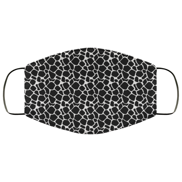 Black And White Animal Print Face Mask Anti-Bacterial Micro Knit Polyester Super Soft and Stretchy Seamless Animals Fabric Face Masks