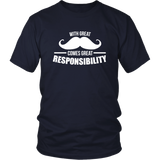 Great Mustache - Funny T-Shirt - Manly Tshirt - Novelty