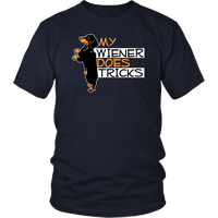 Mens My Wiener Does Tricks T-Shirt Weiner Dog Tee Shirt Up to 4X