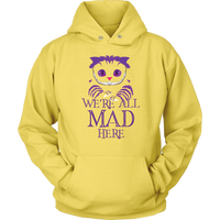 Evil Cheshire Cat Hoodie - Mad Sweatshirt - Scary Long Sleeve - Plus Size Up To 5X