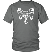 Ivory is for Elephants Only Men's Tshirt - Save Animals T-shirt