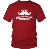 Great Mustache - Funny T-Shirt - Manly Tshirt - Novelty