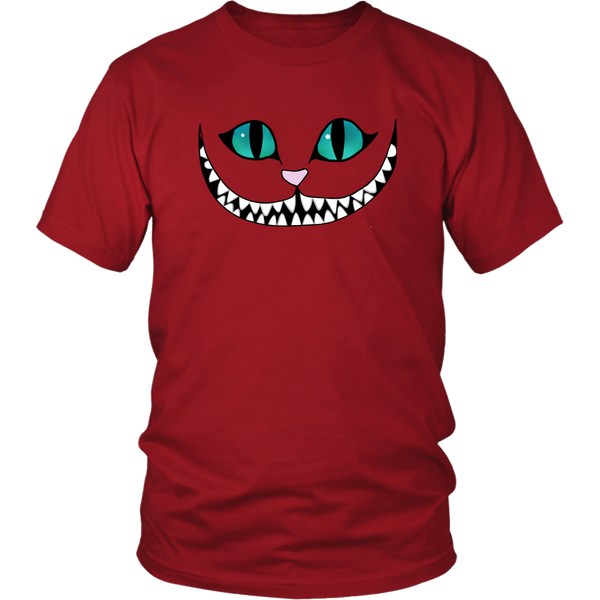 Cheshire Cat Face T-Shirt - Smiling Cat Tee - Wonderland Mad Here