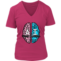 AI Brain Science Tshirt - Artificial Intelligence T-Shirt - Womens Plus Size Up To 4X