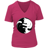 Cute Cat T-Shirt - Yin Yang Tshirt - Cats in a Ying Yang - Womens Plus Size up to 4X