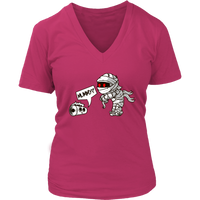 Mummy T-Shirt - Funny Tee - Halloween Tshirt - Pun Shirt - Womens Plus Size Up To 4X