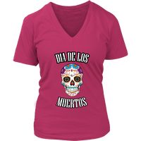 Halloween Mexican Skull Tshirt - Dia de los Muertos Dead Day T-Shirt - Womens Plus Size Up To 4X