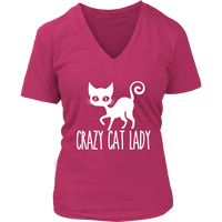 Crazy Cat Lady Graphic Shirt - Cute Kitty TShirt - Cat Mom - Womens Plus Size Up To 4X