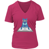 Cat Disc Jockey T-Shirt - Kitty Club DJ Graphic Tshirt - Womens Plus Size Up To 4X