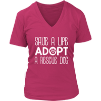 Adopt A Dog T-Shirt - Dog Lover's T Shirt - Womens Plus Size Up To 4X