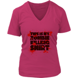 Zombie Killing Halloween Tshirt - Bloody Zombies Gory Tee - Womens Plus Size Up To 4X