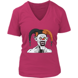 Killer Clown Halloween Tshirt - Monster Harlequin T-Shirt - Womens Plus Size Up To 4X