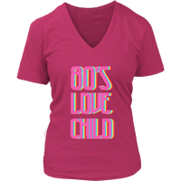 80's Love Child T-Shirt - Neon Graphic Tshirt- Retro Tee - Womens Plus Size Up To 4X