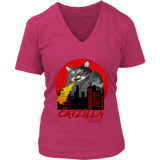 Catzilla T-Shirt - Cat Monster Tee - Japanese T Shirt - Womens Plus Size up to 4X