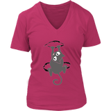 Hanging Cat T-Shirt - Climbing Clinging Kitty Tee Shirt - Womens Plus Size up to 4X