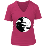 Cute Cat T-Shirt - Yin Yang Tshirt - Cats in a Ying Yang - Womens Plus Size Up To 4X