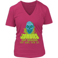 Halloween Zombies Eat Brains Tshirt - Offensive T-Shirt - Insult Tee