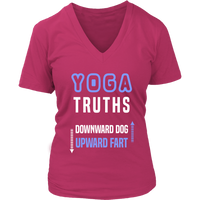 Yoga Truths - Funny Yogi Novelty Tees - Fart Joke Shirt - Womens Plus Size Up To 4X