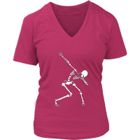 Dabbing Skeleton Halloween T-Shirt - Dab Dance Scary Monster - Womens Plus Size Up To 4X