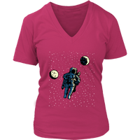 Astronaut in Space T-Shirt - Moon Star Planet Tee - Spaceman