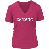 Chicago Illinois Peace Sign T-Shirt Retro Hippie Windy City Womens Plus Size