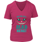 We're All Mad Here Smiling Cat T-Shirt - Cheshire Cats - Womens Plus Size Up To 4X