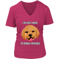 Friendly Dog Graphic Tshirt - Cute Dogs Make Friends Tee - Womens Plus Size Up To 4X